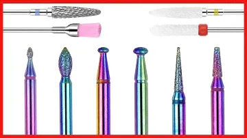 Nail Drill Bits, MORGLES 10Pcs 3/32''Nail Drill Bits Set Cuticle Drill Bits for Acrylic Nails