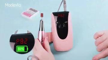 Madenia 35000RPM Efile Professional Portable Rechargeable Nail Drill with Set for Acrylic Nails Gel