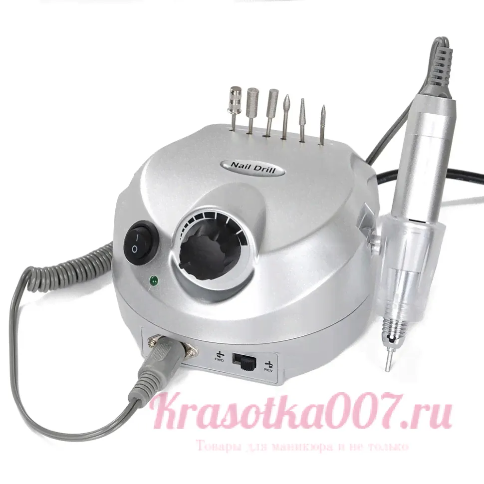 Аппарат для маникюра Nail Drill ZS-601 35000 об, 45 Вт серебро