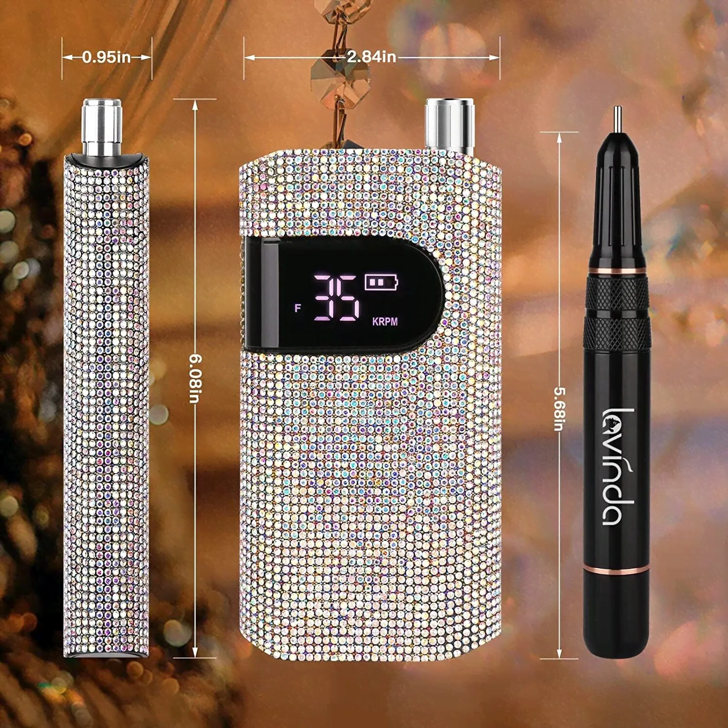Professional Rechargeable Nail Drill Machine 35000rpm electric Nail File-0